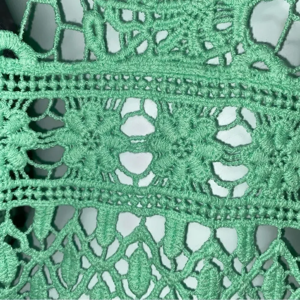 NEW! Very J Crochet Tank Top-Mint-Size M/L